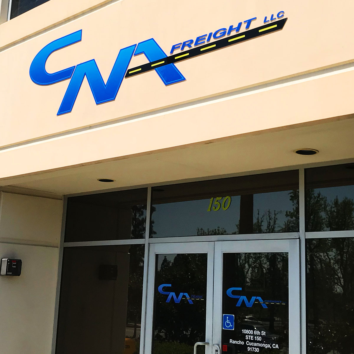 CNA Freight Building and Window Signage