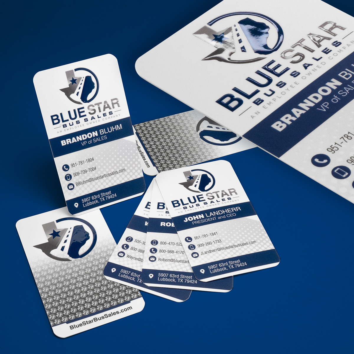 Business Cards: Blue Star Bus Sales