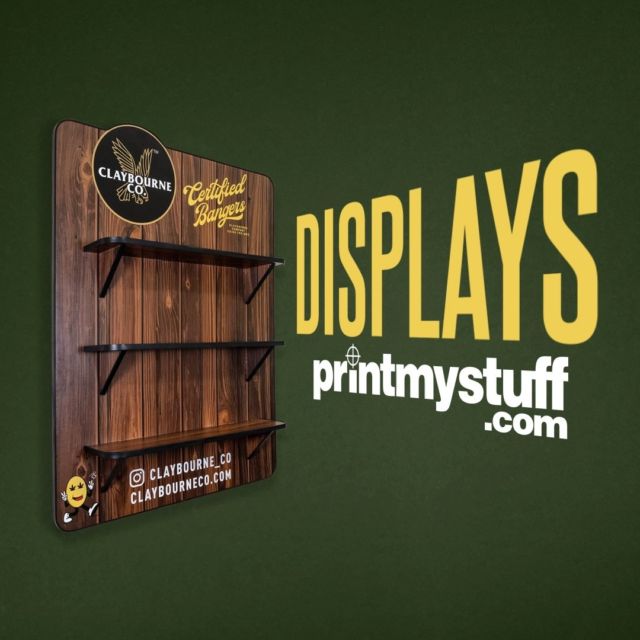 These retail-ready hanging wall displays are lightweight, ship flat, and easy to assemble. The honeycomb board construction provides superior printability and the dimensional stability & strength to hold plenty of merchandise at eye level for high visibility.

#displays #printing #printmystuff